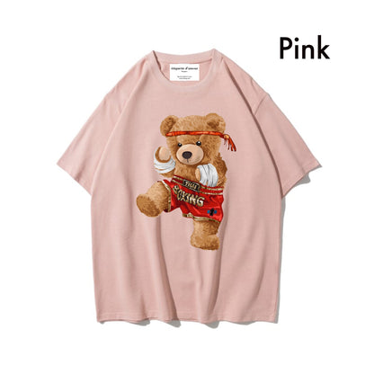 Etiquette Oversized T-Shirt - [0015] Muay Thai Bear