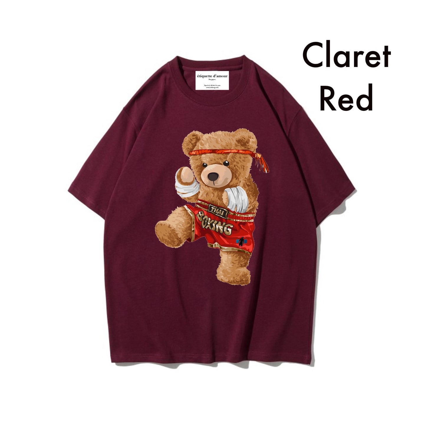 Etiquette Oversized T-Shirt - [0015] Muay Thai Bear