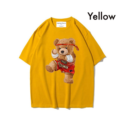 Etiquette Oversized T-Shirt - [0015] Muay Thai Bear