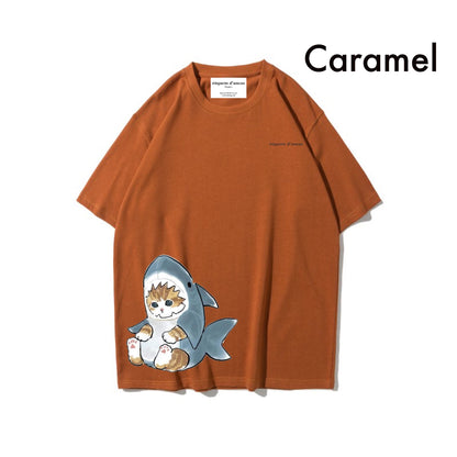 Etiquette Oversized T-Shirt - [0017] Meow Sharkie