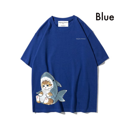 Etiquette Oversized T-Shirt - [0017] Meow Sharkie