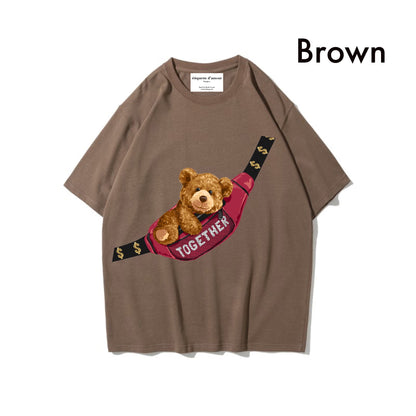 Etiquette Oversized T-Shirt - [0018] Bum Bag Bear