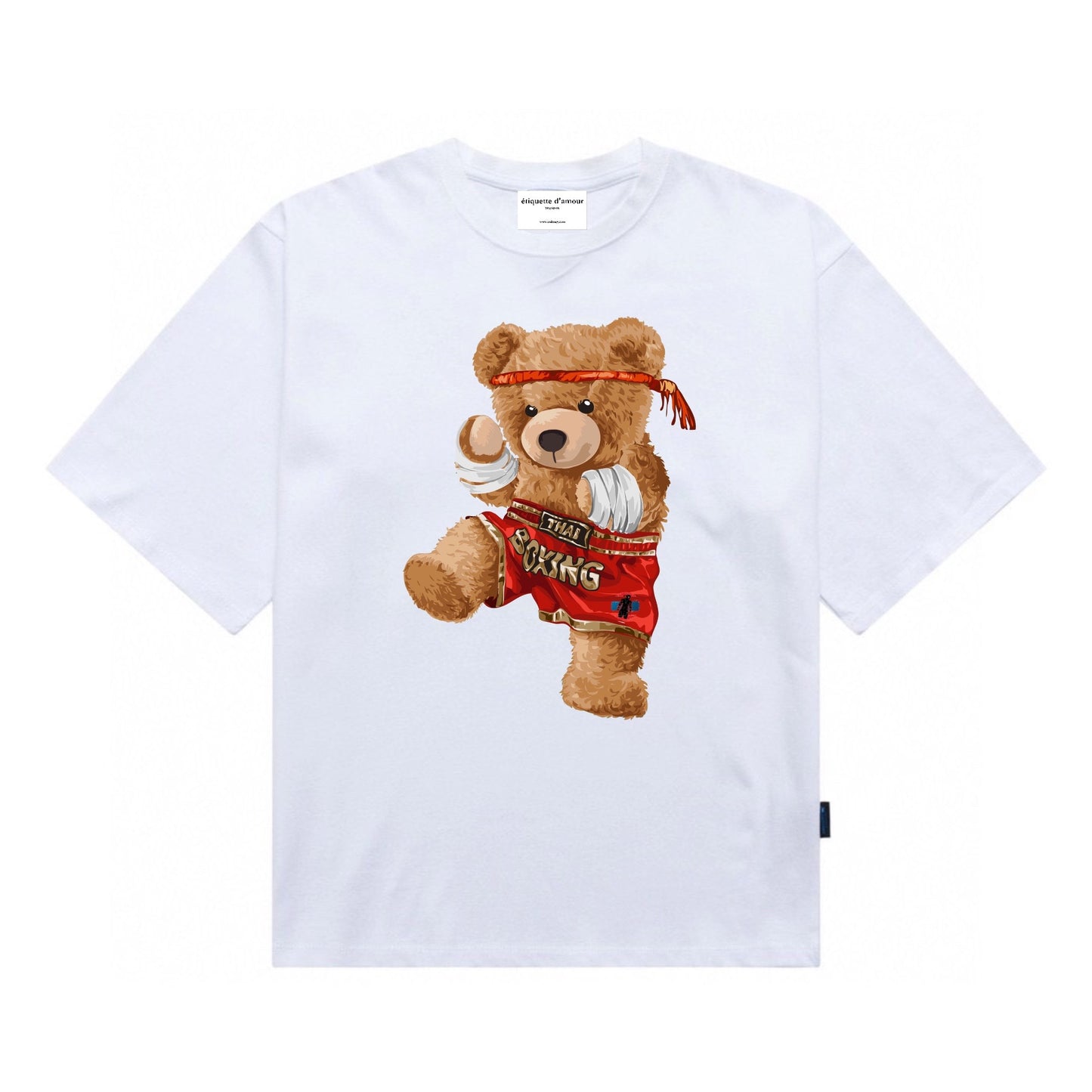 Etiquette Oversized T-Shirt - [0015] Muay Thai Bear