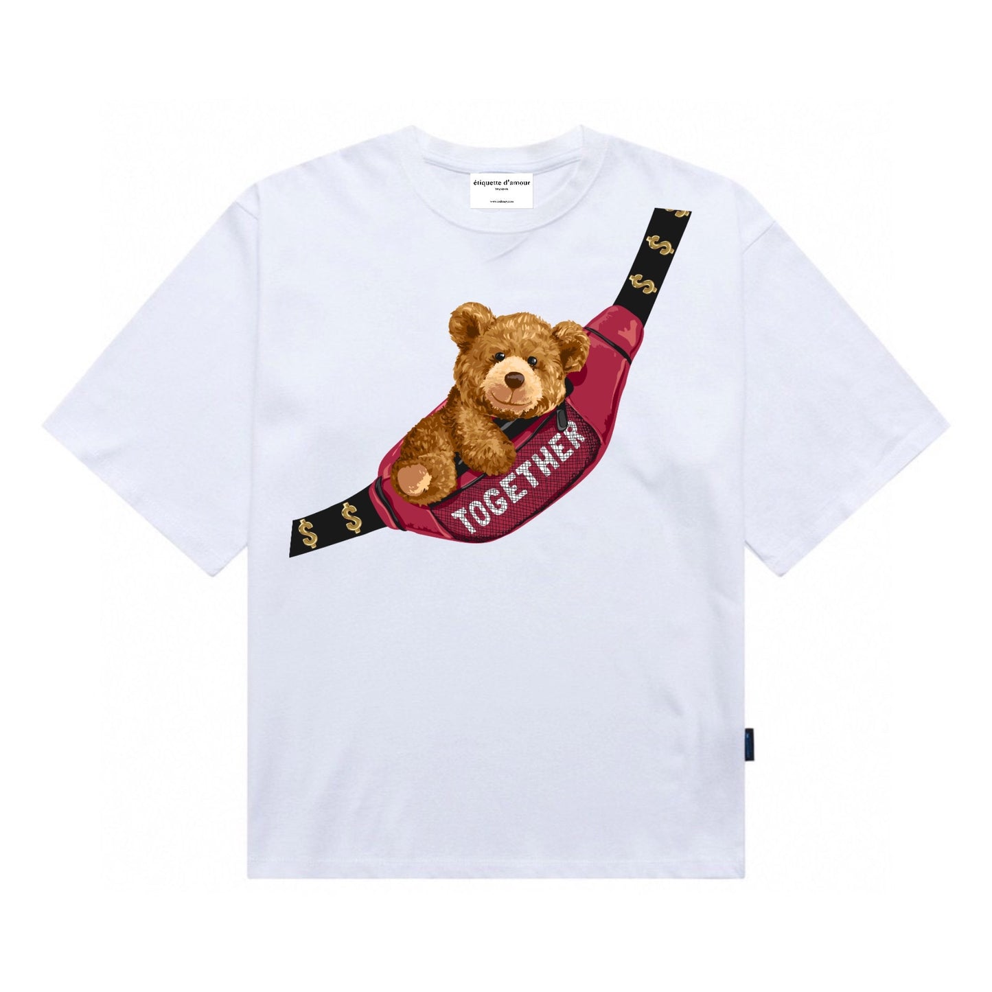 Etiquette Oversized T-Shirt - [0018] Bum Bag Bear