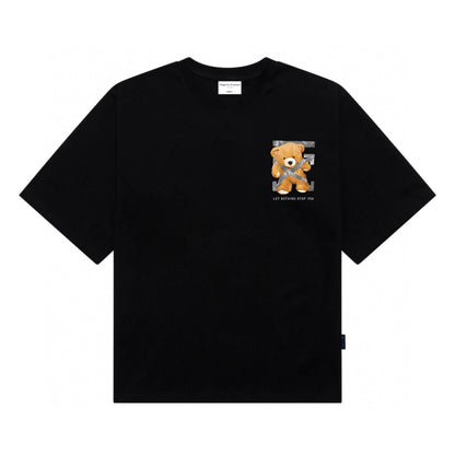 Etiquette Oversized T-Shirt - [0020] Grey Tape Bear