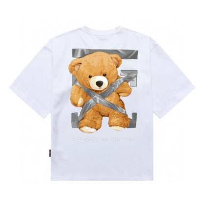 Etiquette Oversized T-Shirt - [0020] Grey Tape Bear