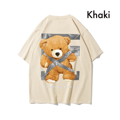 Etiquette Oversized T-Shirt - [0020] Grey Tape Bear