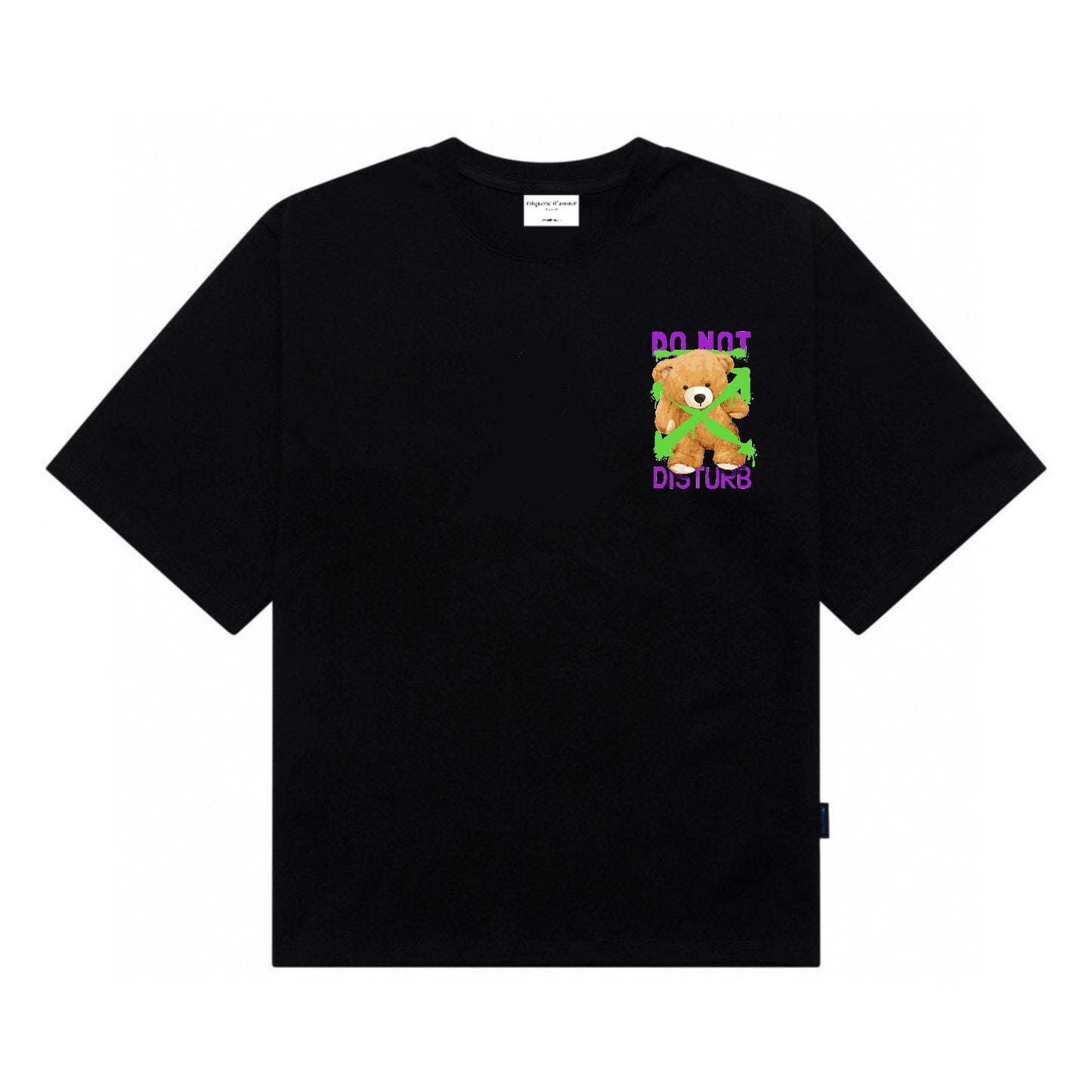 Etiquette Oversized T-Shirt - [0021] Do not Disturb Bear