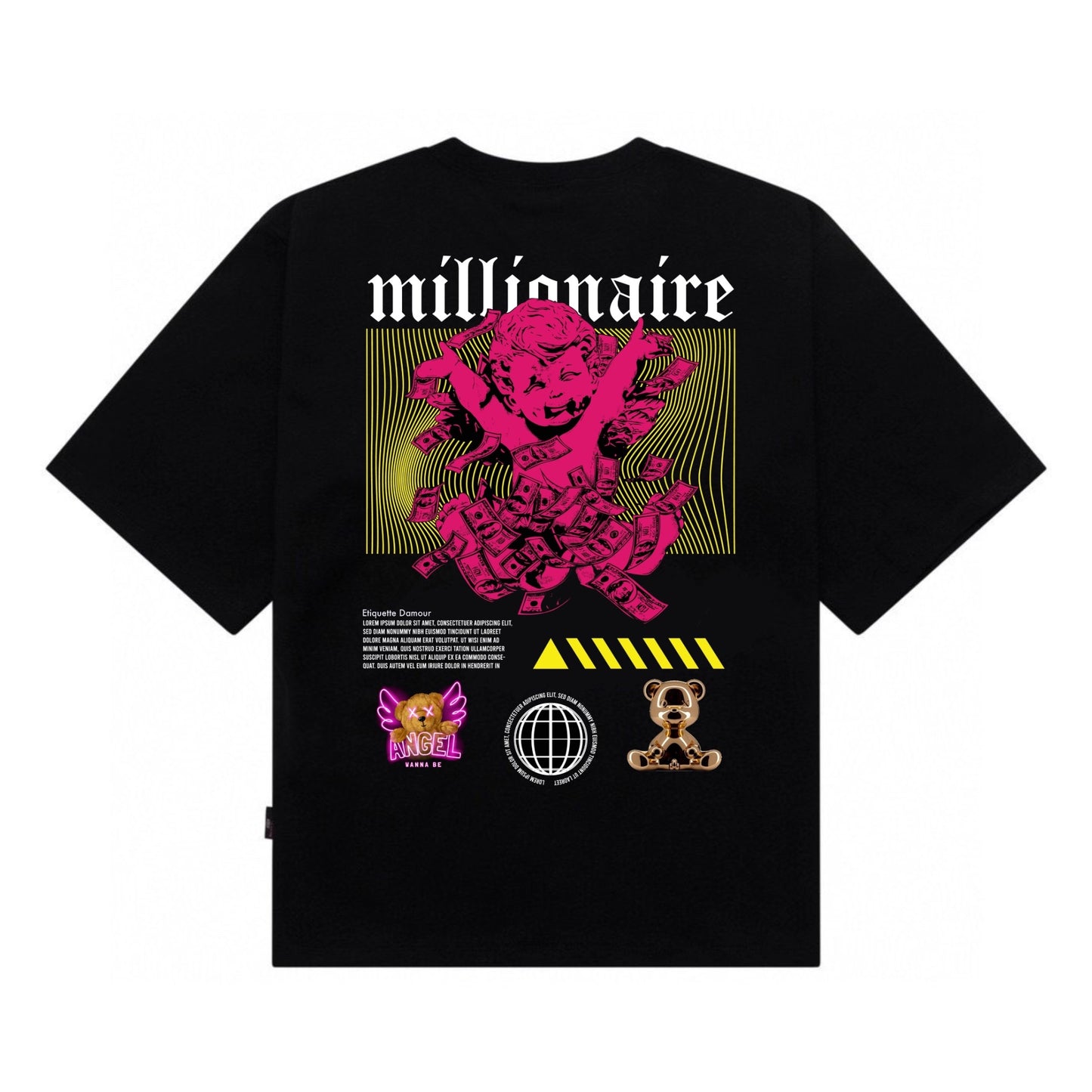 Etiquette Oversized T-Shirt - [0027] Millionaire Angel