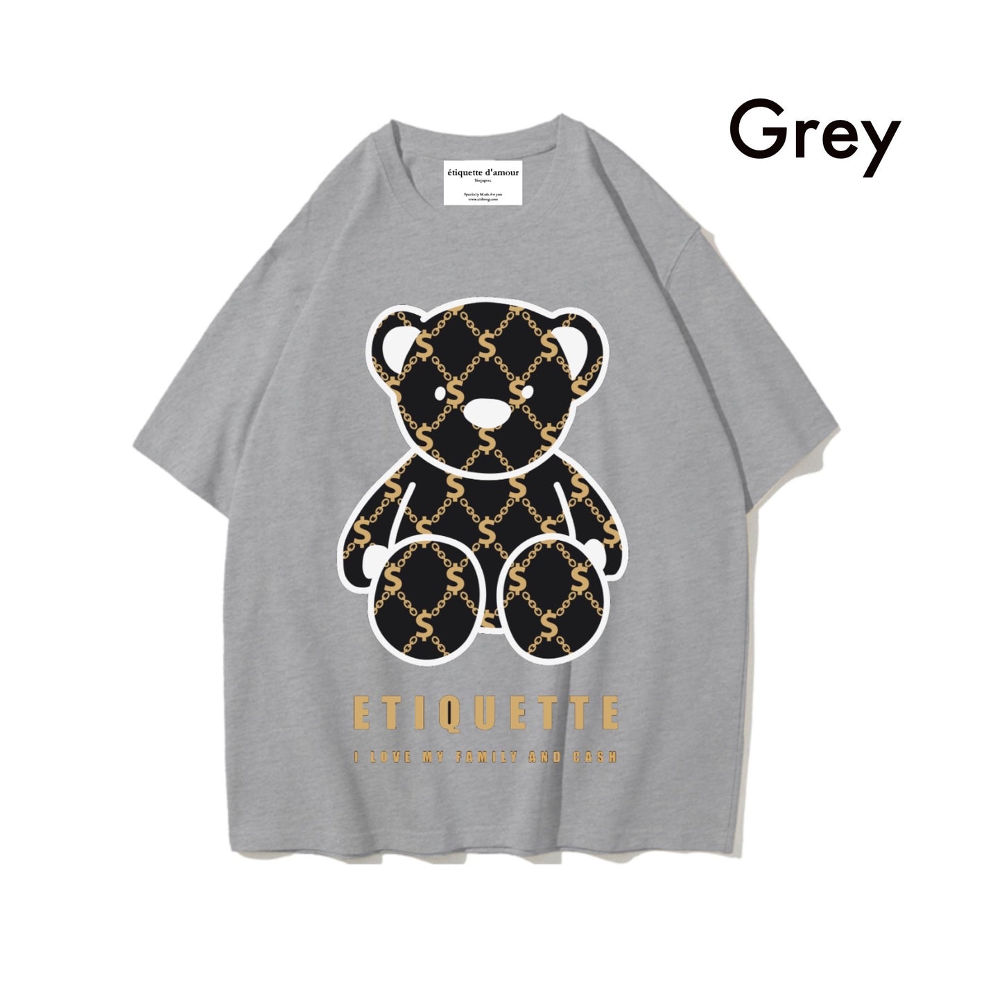 Etiquette Oversized T-Shirt - [0028] Etiquette Brand Bear