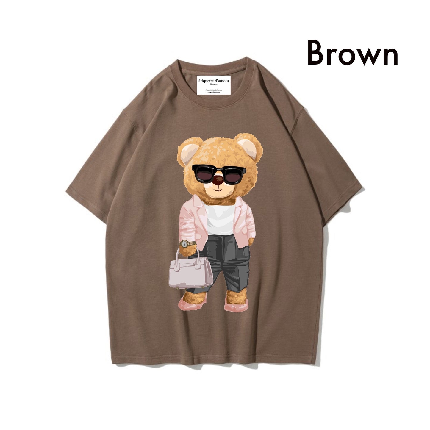 Etiquette Oversized T-Shirt - [0035] Office Lady Bear