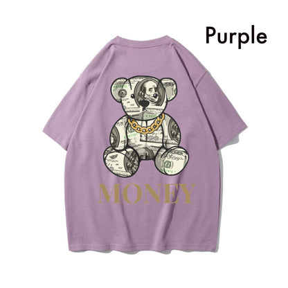 Etiquette Oversized T-Shirt - [0037] Money Bill Bear