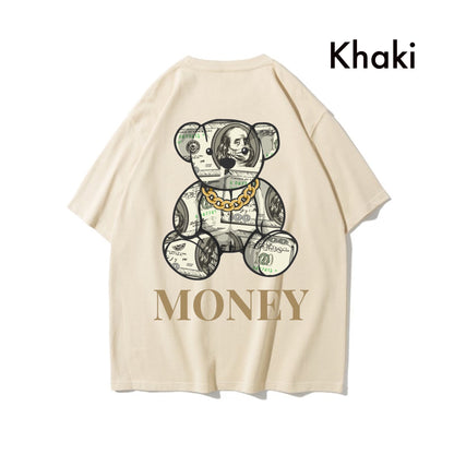 Etiquette Oversized T-Shirt - [0037] Money Bill Bear