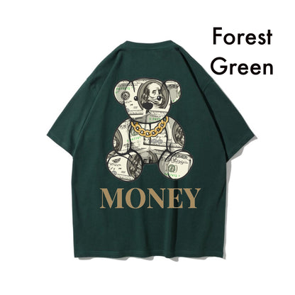 Etiquette Oversized T-Shirt - [0037] Money Bill Bear