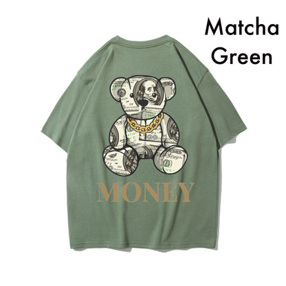 Etiquette Oversized T-Shirt - [0037] Money Bill Bear