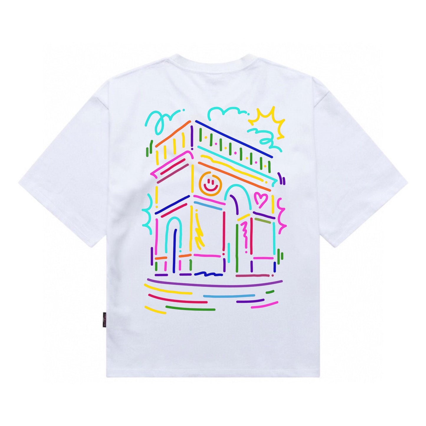 Etiquette Oversized T-Shirt - [0046] Smile Love House