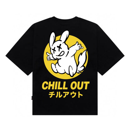 Etiquette Oversized T-Shirt - [0063] Fxxking Rabbit Chill Out