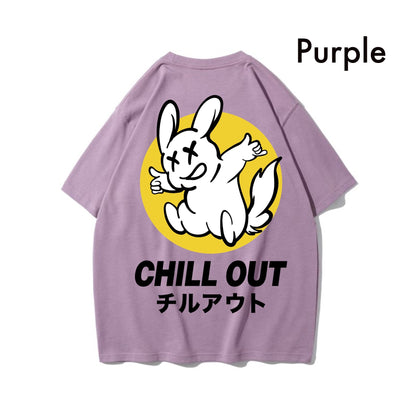 Etiquette Oversized T-Shirt - [0063] Fxxking Rabbit Chill Out