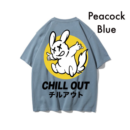 Etiquette Oversized T-Shirt - [0063] Fxxking Rabbit Chill Out