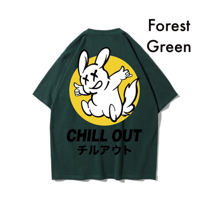 Etiquette Oversized T-Shirt - [0063] Fxxking Rabbit Chill Out