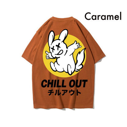 Etiquette Oversized T-Shirt - [0063] Fxxking Rabbit Chill Out