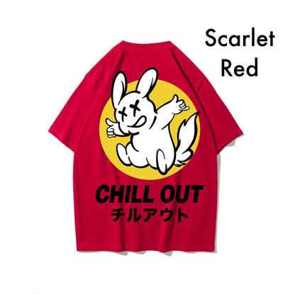 Etiquette Oversized T-Shirt - [0063] Fxxking Rabbit Chill Out