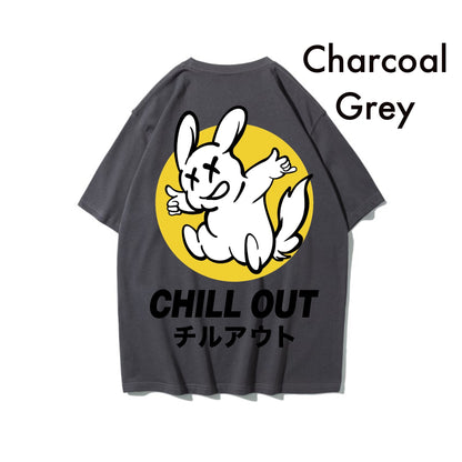 Etiquette Oversized T-Shirt - [0063] Fxxking Rabbit Chill Out