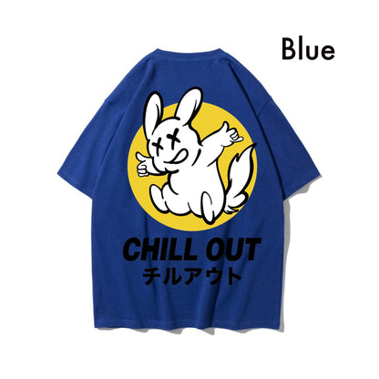 Etiquette Oversized T-Shirt - [0063] Fxxking Rabbit Chill Out