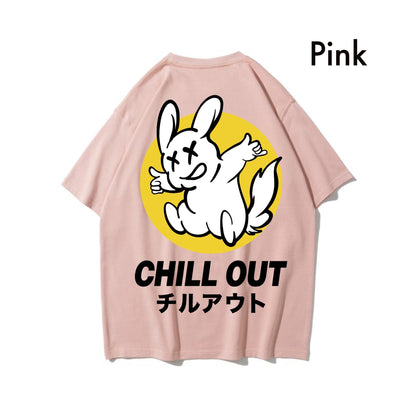 Etiquette Oversized T-Shirt - [0063] Fxxking Rabbit Chill Out