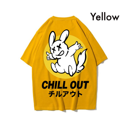 Etiquette Oversized T-Shirt - [0063] Fxxking Rabbit Chill Out