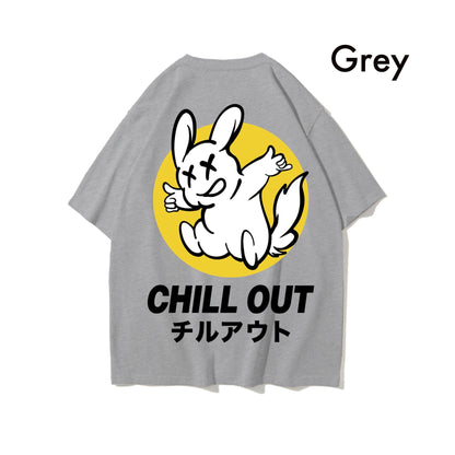 Etiquette Oversized T-Shirt - [0063] Fxxking Rabbit Chill Out