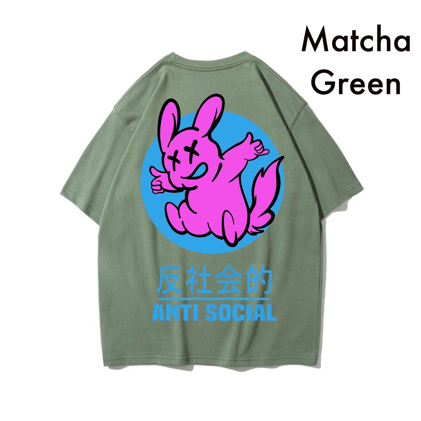 Etiquette Oversized T-Shirt - [0062] Fxxking Rabbit Anti-Social