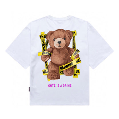 Etiquette Oversized T-Shirt - [0064] Cute Crime Bear