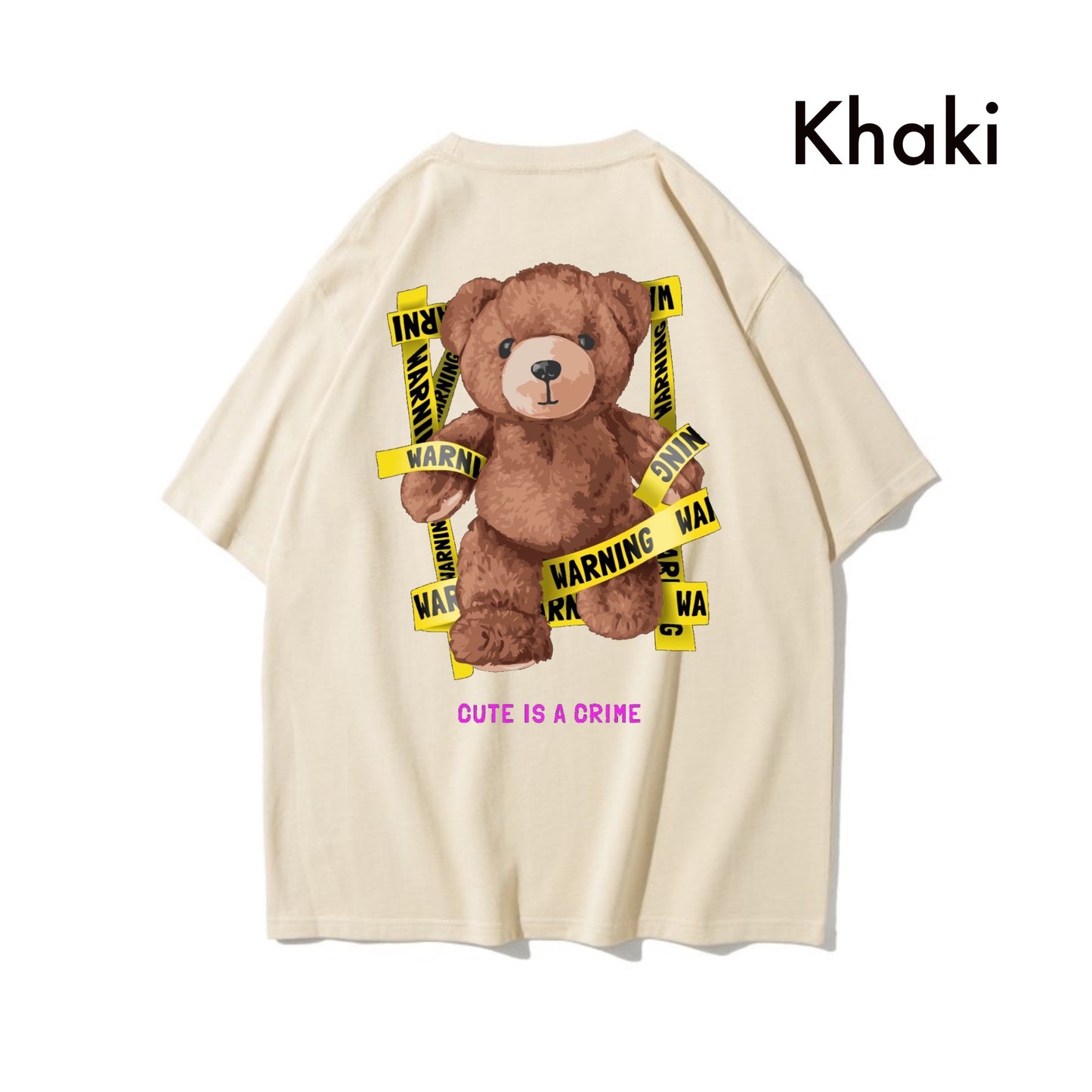 Etiquette Oversized T-Shirt - [0064] Cute Crime Bear