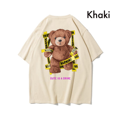 Etiquette Oversized T-Shirt - [0064] Cute Crime Bear