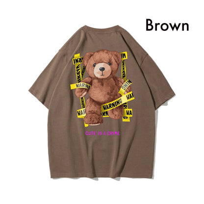 Etiquette Oversized T-Shirt - [0064] Cute Crime Bear