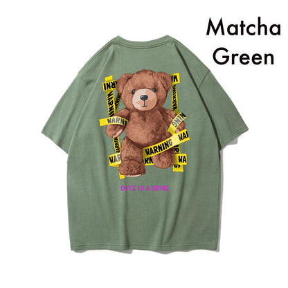 Etiquette Oversized T-Shirt - [0064] Cute Crime Bear