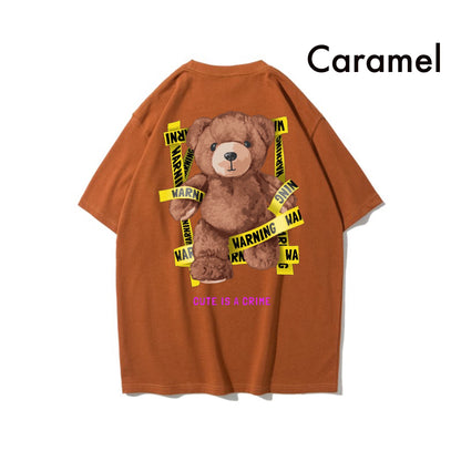 Etiquette Oversized T-Shirt - [0064] Cute Crime Bear