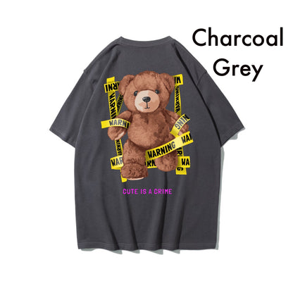 Etiquette Oversized T-Shirt - [0064] Cute Crime Bear