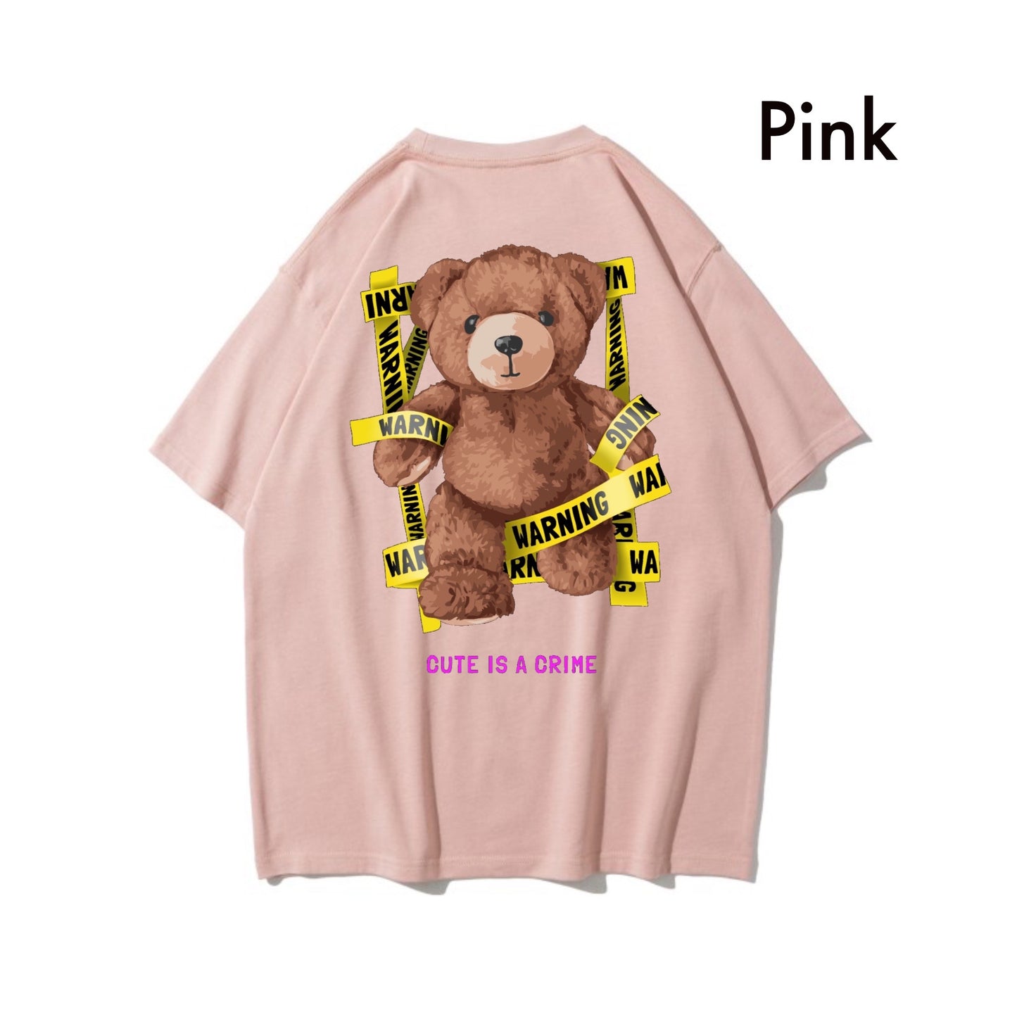 Etiquette Oversized T-Shirt - [0064] Cute Crime Bear