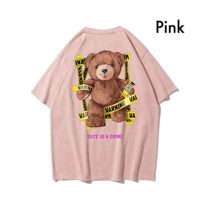 Etiquette Oversized T-Shirt - [0064] Cute Crime Bear