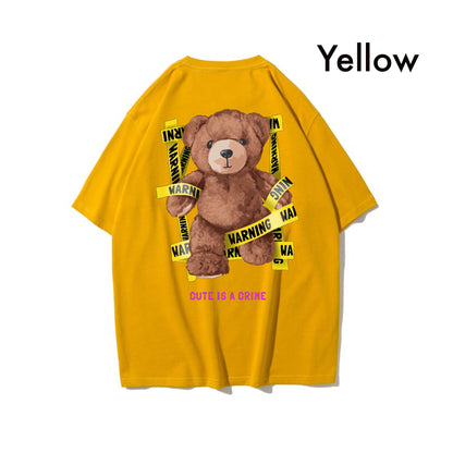 Etiquette Oversized T-Shirt - [0064] Cute Crime Bear