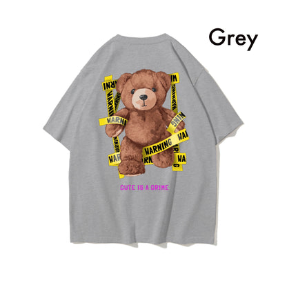 Etiquette Oversized T-Shirt - [0064] Cute Crime Bear