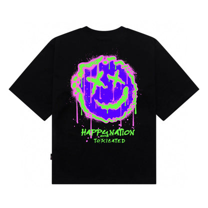 Etiquette Oversized T-Shirt - [0066] Happy Nation Smiley