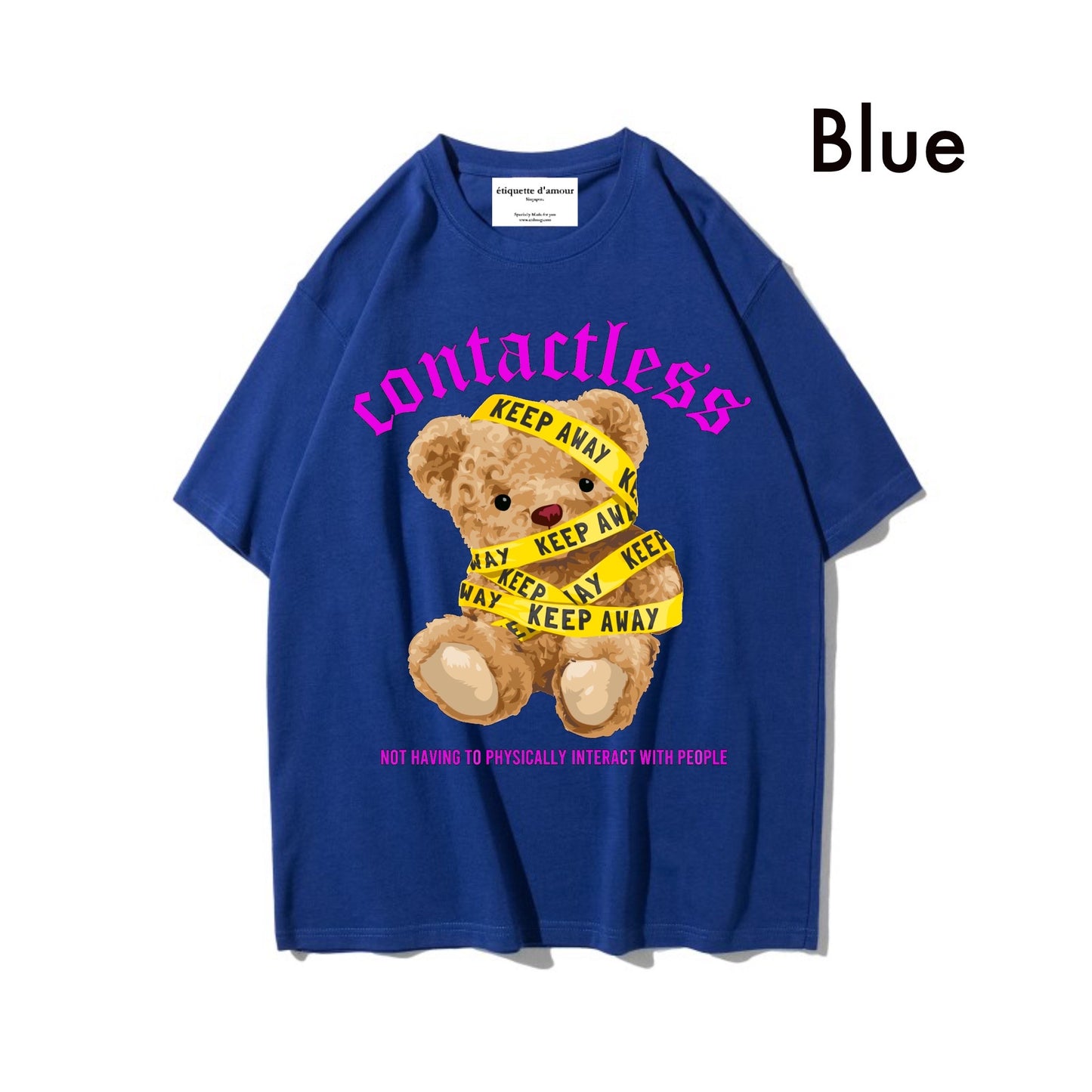 Etiquette Oversized T-Shirt - [0068] Contactless Teddy Bear