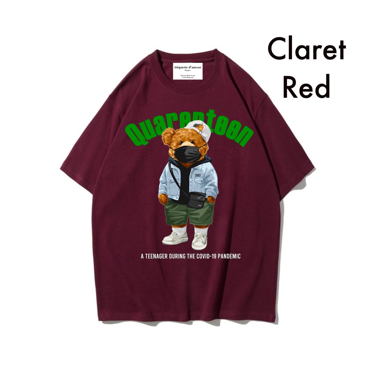 Etiquette Oversized T-Shirt - [0069] Quarenteen Teddy Bear