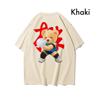 Etiquette Oversized T-Shirt - [0070] Volleyball Teddy Bear