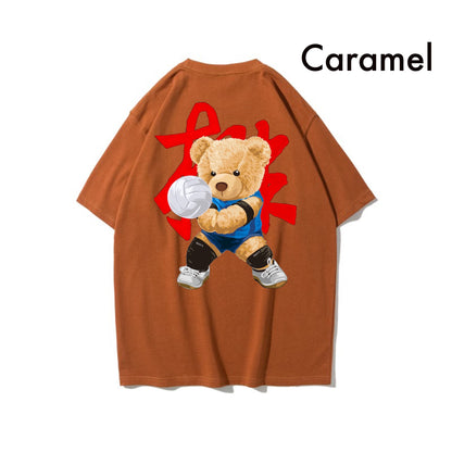 Etiquette Oversized T-Shirt - [0070] Volleyball Teddy Bear