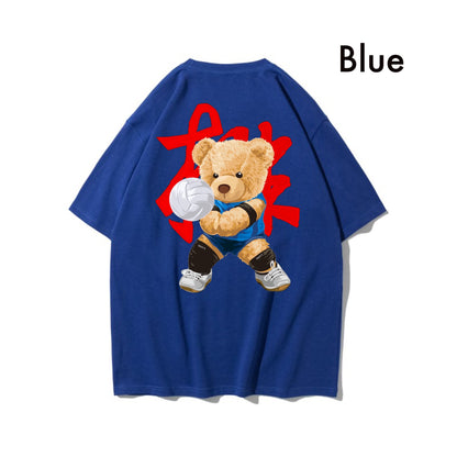 Etiquette Oversized T-Shirt - [0070] Volleyball Teddy Bear