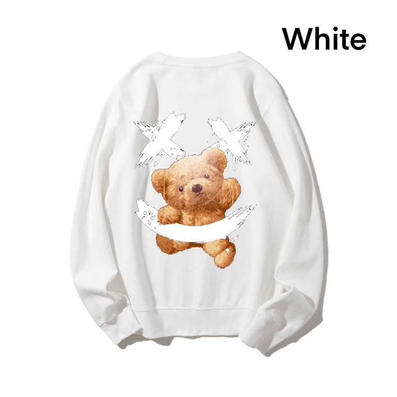 White clearance teddy sweatshirt